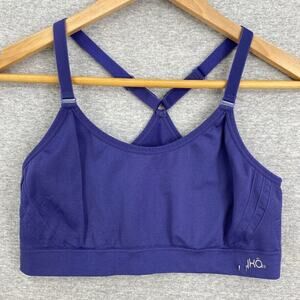 Ryka Sports Bra Womens Extra Small Purple Racer Back Yoga Gym Workout Adjustable